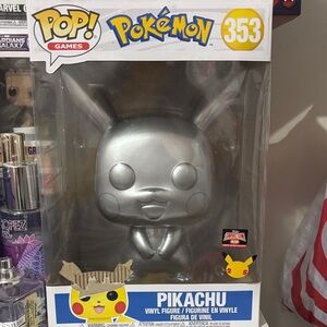 Funko Pop! Games Silver Pikachu Vinyl Figure